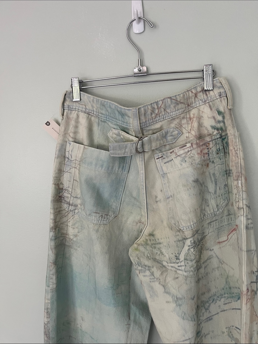 Pilcro High-Rise Slouch Wide-Leg Map Pattern Jeans - Picture 10 of 15